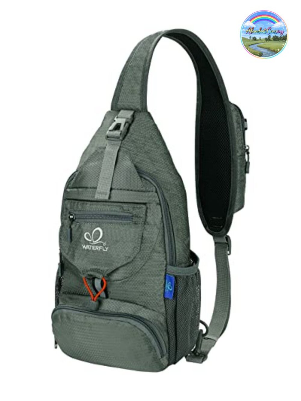 Water-Resistant Nylon Sling Crossbody Backpack Hiking Daypack